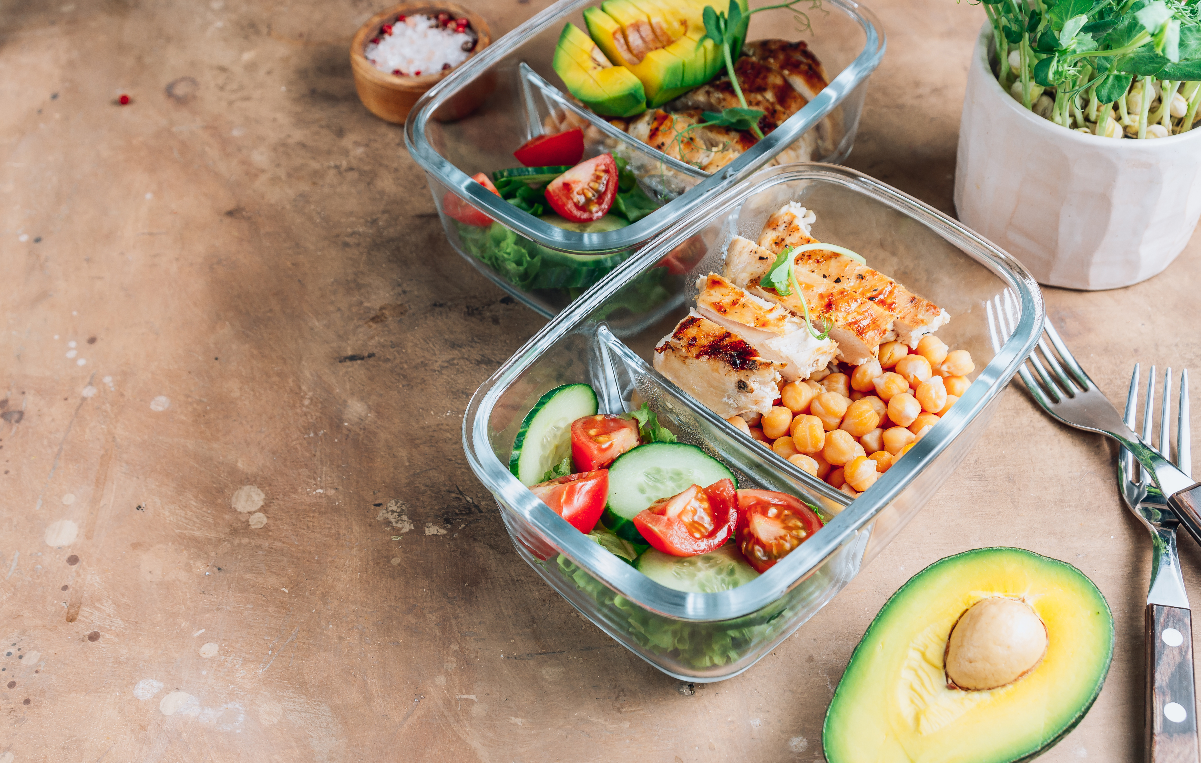 Home-cooked meals on a table.